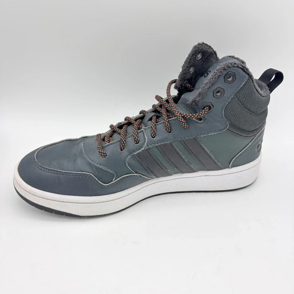 Adidas Hoops 3.0 Mid Winter Mens Grey High Top Sneakers Size 9